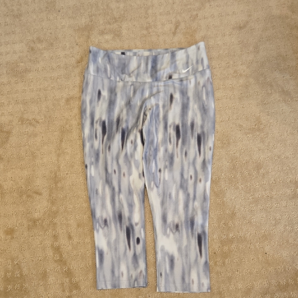 Nike Kids Blue and Gray Patterned Leggings